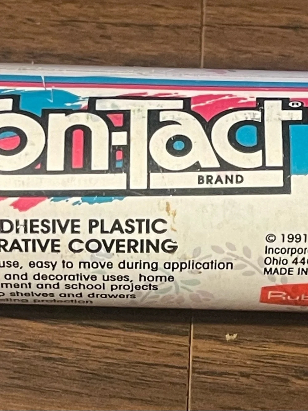 80s Vtg Floral Jumbo Contact Paper Roll